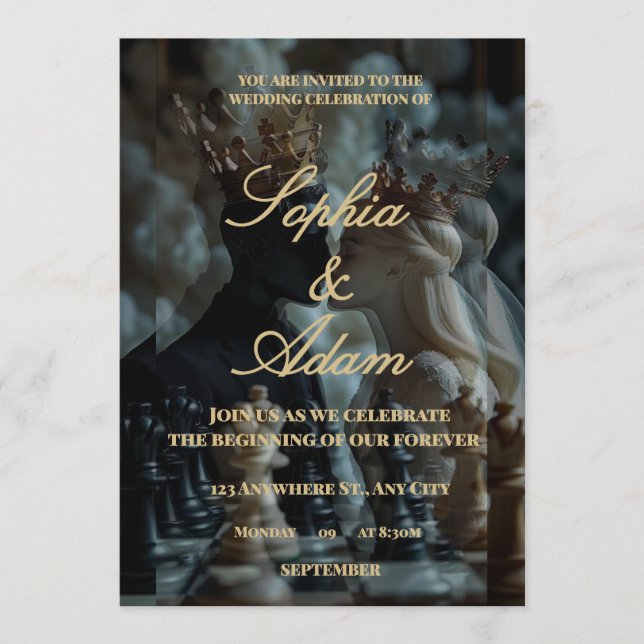 Elegant Royal Wedding Invitation (Front)