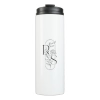 Elegant RS Floral Monogram with Freesia