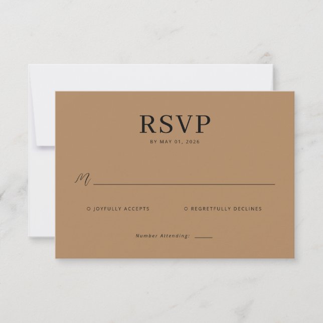 Elegant RSVP Card (Front)