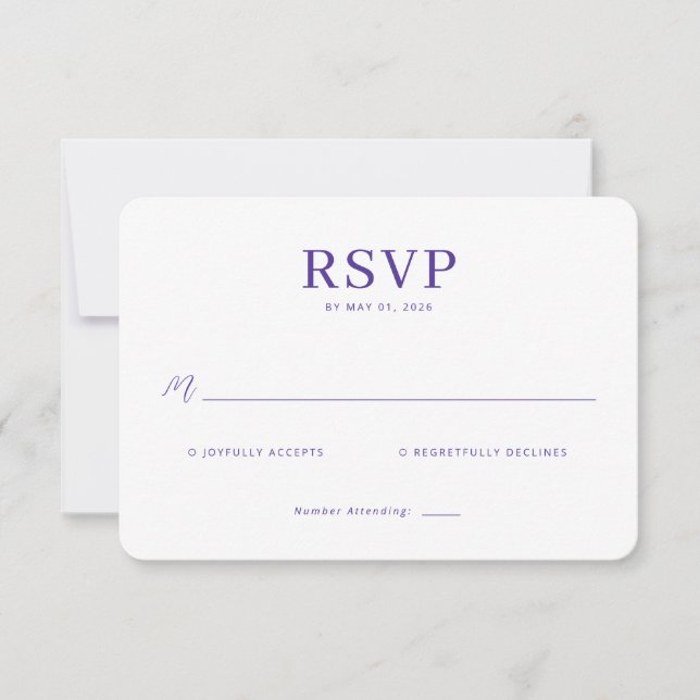 Elegant RSVP Card (Front)