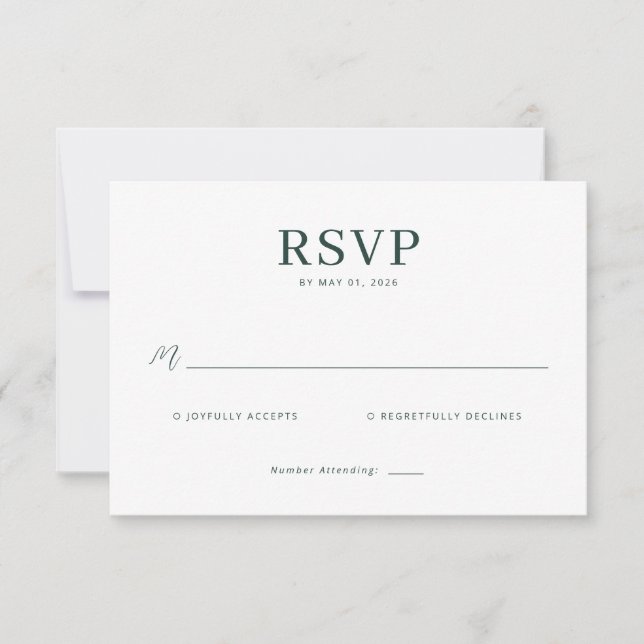 Elegant RSVP Card Design (Front)