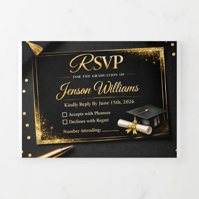 Elegant RSVP Card Design | Wedding Response Card | (Cover)