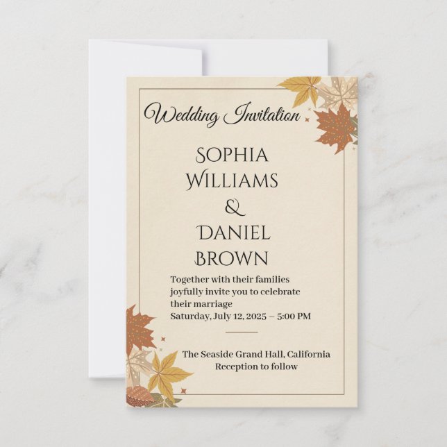 Elegant RSVP Card – Olive Green Wedding Suite 2025 (Front)