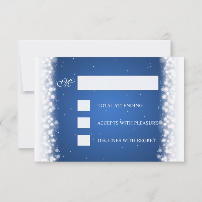Elegant RSVP Magic Sparkle Blue (Front)