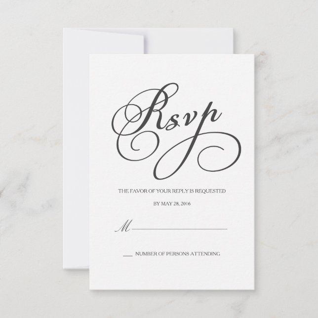 Elegant RSVP | Response Card (Front)
