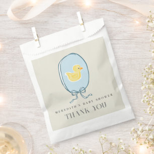 Elegant Rubber Ducky Ribbon Baby Shower Favour Bags