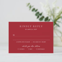 Elegant Ruby Red Modern Wedding