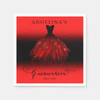 Elegant Ruby Red Spanish Gown Quinceañera