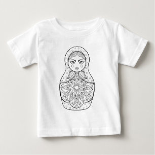 Elegant Russian Doll Baby T-Shirt