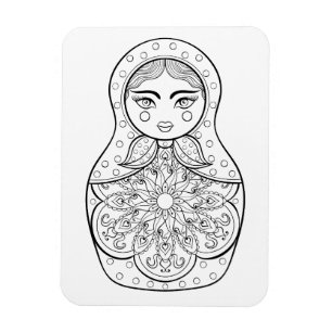 Elegant Russian Doll Magnet