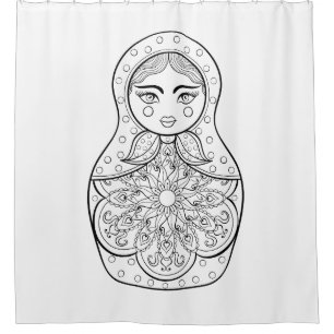 Elegant Russian Doll Shower Curtain