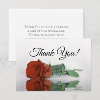 Elegant Rust Orange Mirrored Rose Simple Wedding