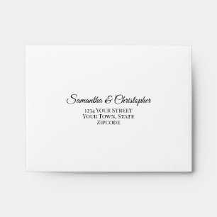 Elegant Rust Orange Rose Inside Flap Wedding RSVP Envelope