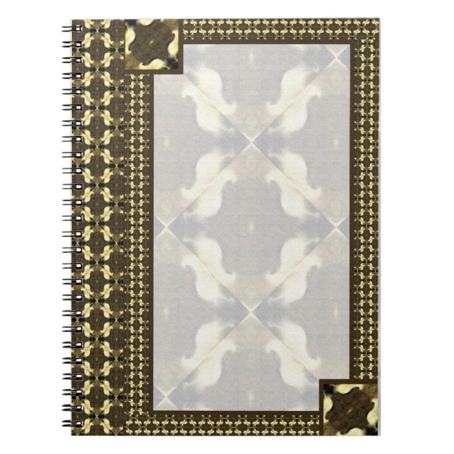 Elegant Rustic Abstract Pattern Spiral Notebook (Front)