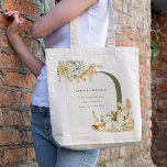 Elegant Rustic Autumn Pumpkin Arch Floral Wedding Tote Bag<br><div class="desc">If you need any further customisation please feel free to message me on yellowfebstudio@gmail.com.</div>