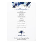 Elegant Rustic Blue Chic Watercolor Floral Wedding