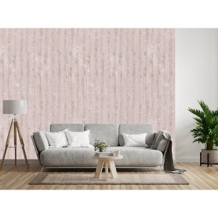 Elegant Rustic Blush Wood Pattern Wallpaper