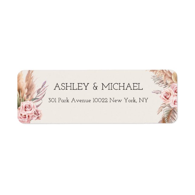 Elegant Rustic Boho Floral Botaniqe Wedding (Front)