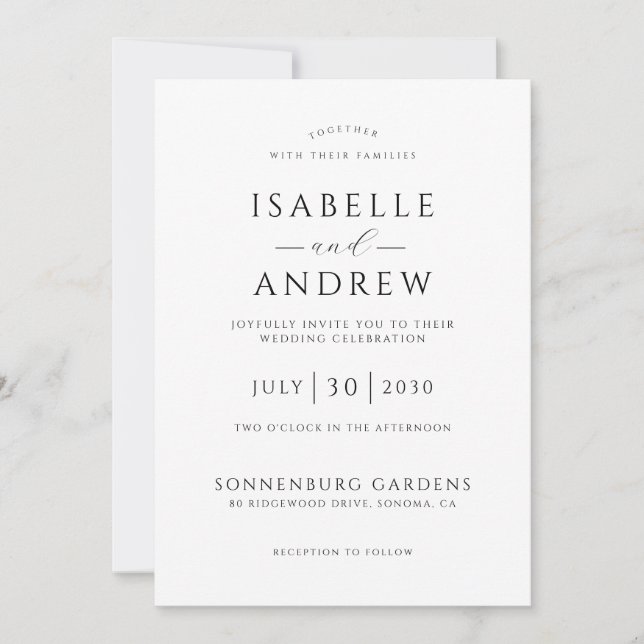 Elegant Rustic Boho Photo Wedding  Invitation (Front)