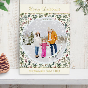 Elegant Rustic Botanical Pretty Christmas