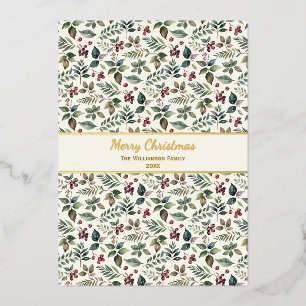 Elegant Rustic Botanical Pretty Christmas