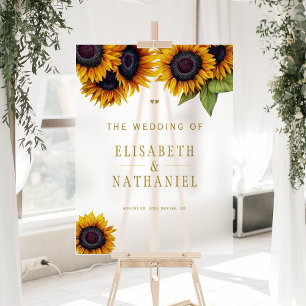 Elegant rustic chic wedding frosted welcome sign