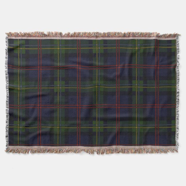 Elegant Rustic Classic Malcolm Tartan Plaid Throw Blanket (Front)