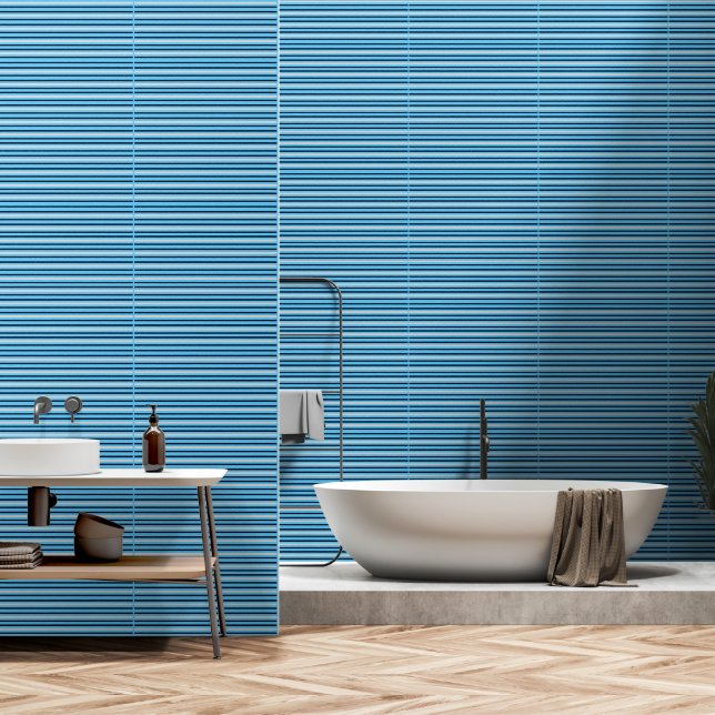 Elegant Rustic Classic Striped  Wallpaper (Bathroom)