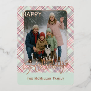 Elegant Rustic Classy Plaid Pattern Gold