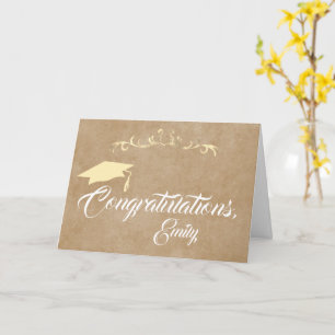 Elegant Rustic Congratulations Graduate Graduation Card