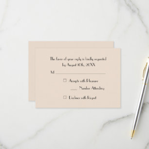 Elegant Rustic Earth Party RSVP Invitation Card