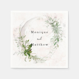 Elegant Rustic Eucalyptus Blush Pink Wedding Napkin