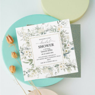 Elegant Rustic Eucalyptus Leaves Invitation