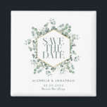 Elegant Rustic Eucalyptus Wedding Save the Date Magnet<br><div class="desc">Elegant Rustic Eucalyptus Wedding Save the Date Magnet</div>