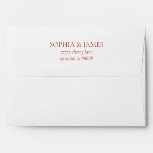 Elegant Rustic Fall Autumn Floral Wedding Envelope
