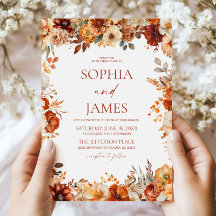 Elegant Rustic Fall Autumn Floral Wedding