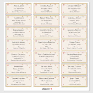 Elegant Rustic Fall Beige Wedding Guest Address