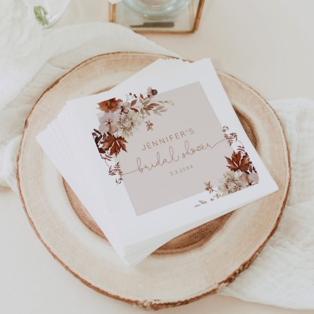 Elegant rustic fall wedding napkins (Creator Uploaded)