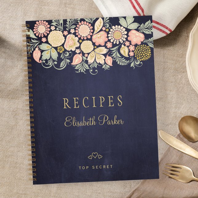 Elegant rustic floral cookbook recipes journal (Creator Uploaded)