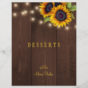 Elegant rustic floral gold script cookbook divider