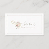 Elegant Rustic Floral Home Bakery Logo