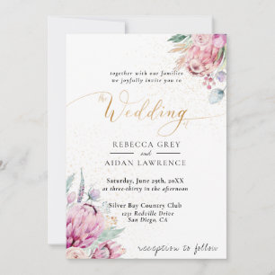 Elegant Rustic Floral wedding  Invitation