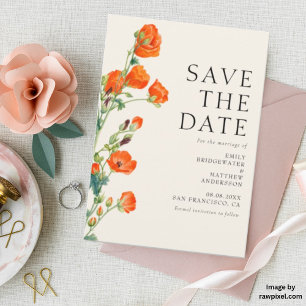 Elegant Rustic Floral Wedding Save The Date