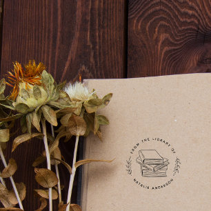 Elegant Rustic From The Library Of Self-inking Stamp