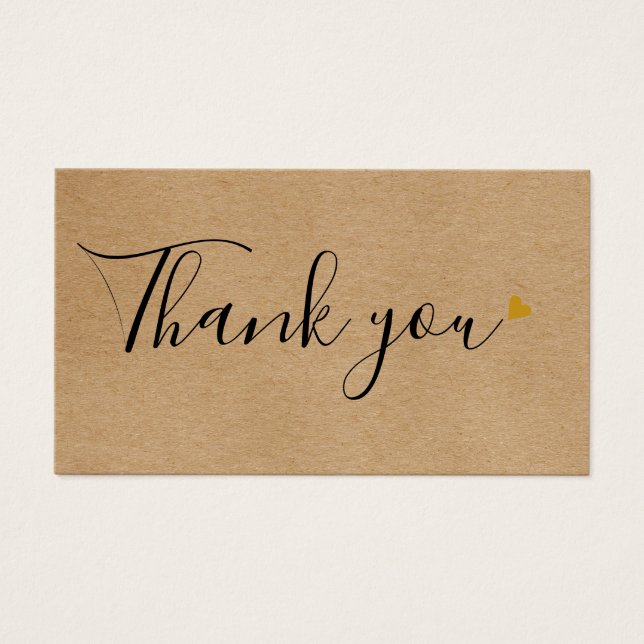 Elegant Rustic Gold Heart Script Gift Certificate (Front)