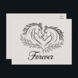 Elegant Rustic Horse Love Western Country Wedding Postcard<br><div class="desc">Hey beautiful—planning your western wedding and need a sweet little something that fits anywhere? This horse-themed postcard is soft, simple, and seriously charming. With romantic ivory cream tones and a graceful pair of horses, it’s perfect for thank-Yous, bridal notes, or even a quick hello, love, or “we can’t wait to...</div>