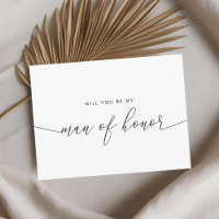 Elegant Rustic Lace Will You Be My Man of Honour