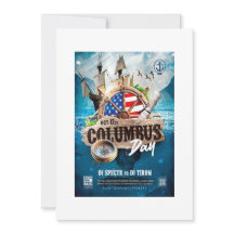 Elegant & Rustic Modern Columbus Day invitation