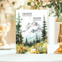 Elegant Rustic Mountain Scene Wildflowers WEDDING