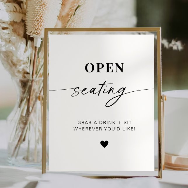 Elegant Rustic Open Seating Sign, Find Your Seat Pedestal Sign (Creator Uploaded)